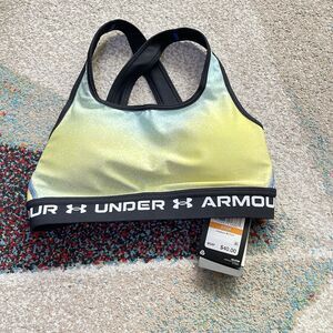 Under Armour Crossback Mid Print Sports Bra Size S 1361042 NXG 014